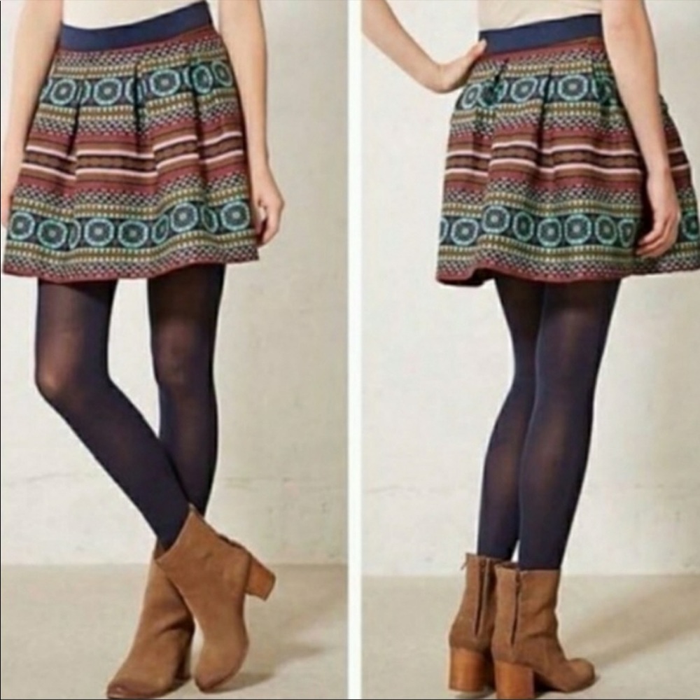 Nomad Morgan Carper for Anthropologie Iremel brocade skirt size 2